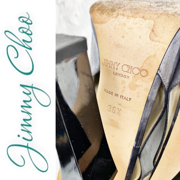 JIMMY CHOO Keira Gray Eel Skin Heeled Bootie, Size 36.5 - Picture 5 of 8